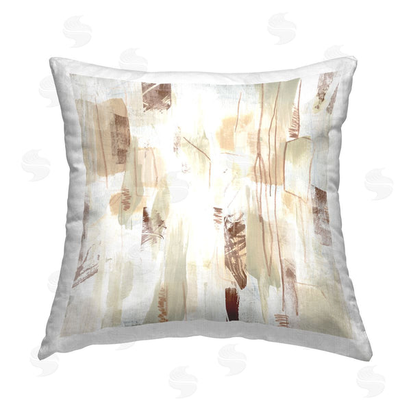stupell industries June Erica Vess | Scattered Beige Pattern Printed Throw Pillow