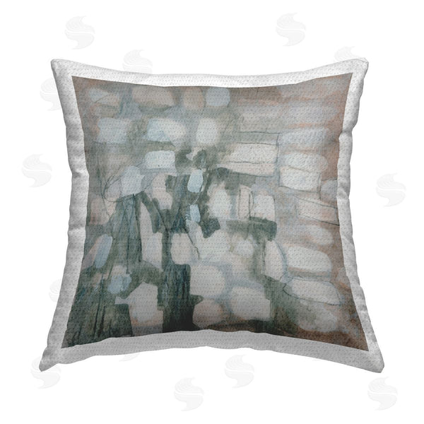 Stupell Industries June Erica Vess | Scattered Grey Shapes Printed Throw Pillow