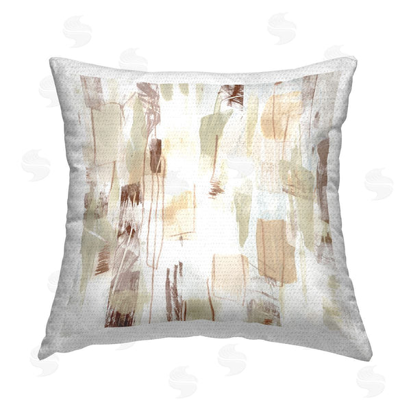 Stupell Industries June Erica Vess | Scattered Neutral Composition Printed Throw Pillow