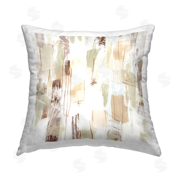 stupell industries June Erica Vess | Scattered Neutral Composition Printed Throw Pillow
