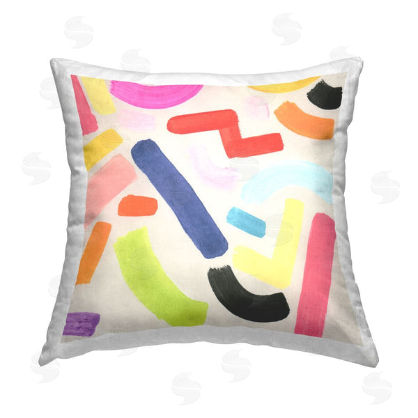 stupell industries June Erica Vess | Scattered Retro Shapes Printed Throw Pillow