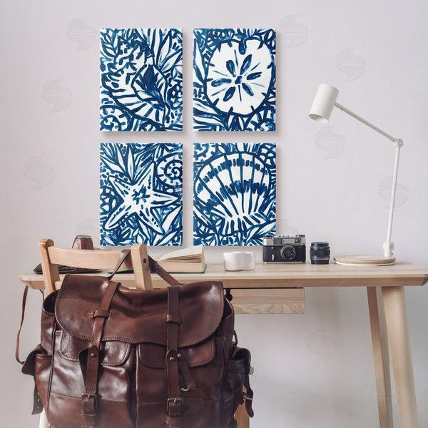 Stupell Industries June Erica Vess | Seashell Starfish Sand Dollar Line Drawing Wall Art