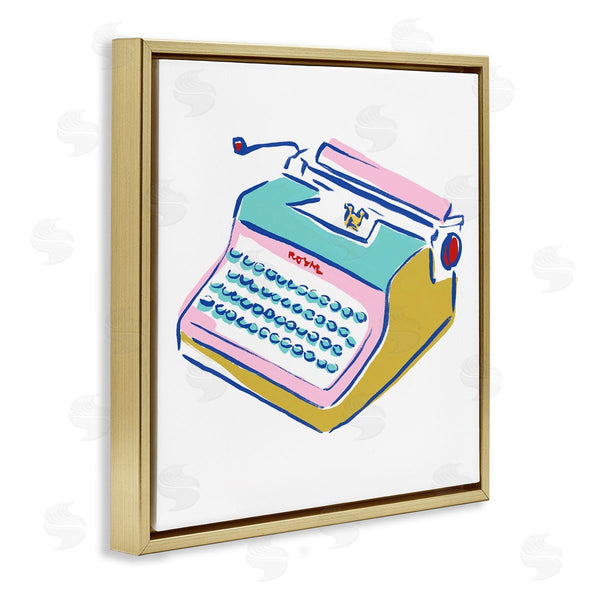 Stupell Industries June Erica Vess | Simple Retro Typewriter