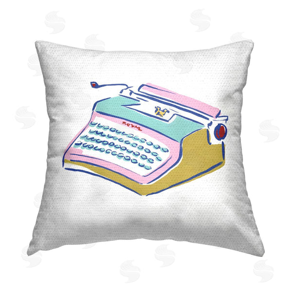 Stupell Industries June Erica Vess | Simple Retro Typewriter Printed Throw Pillow