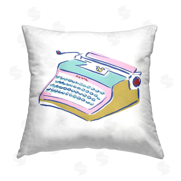 stupell industries June Erica Vess | Simple Retro Typewriter Printed Throw Pillow