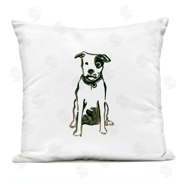Stupell Industries June Erica Vess | Smiling Dog Casual Animal Doodle Printed Throw Pillow