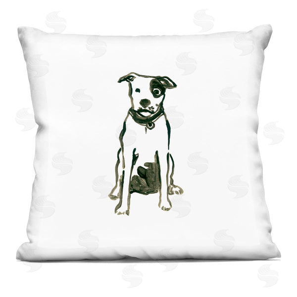 stupell industries June Erica Vess | Smiling Dog Casual Animal Doodle Printed Throw Pillow