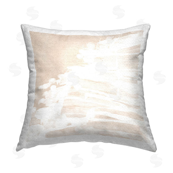 Stupell Industries June Erica Vess | Soft Beige Abstraction Printed Throw Pillow