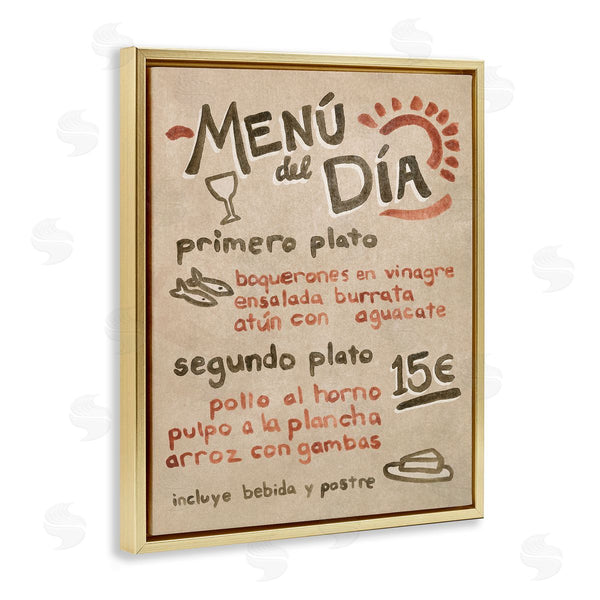 Stupell Industries June Erica Vess | Spanish Restaurant Menu