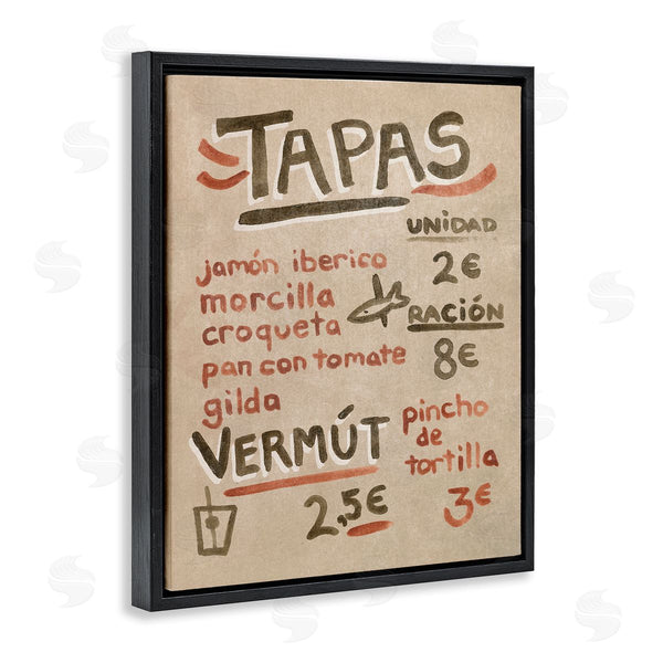 Stupell Industries June Erica Vess | Spanish Tapas Menu