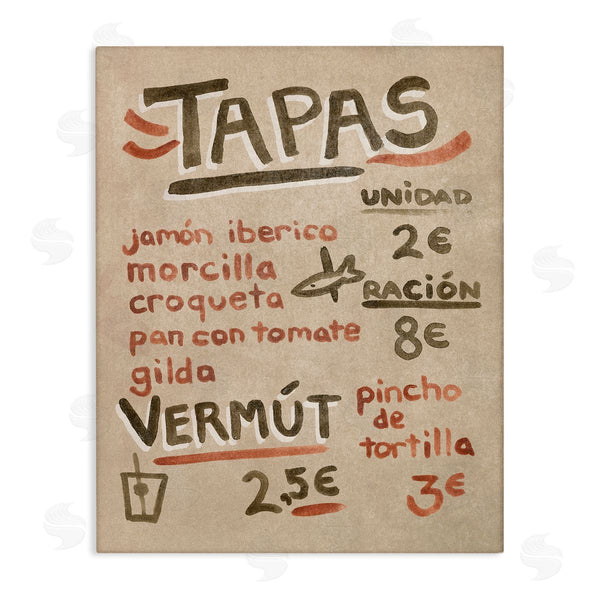 stupell industries June Erica Vess | Spanish Tapas Menu