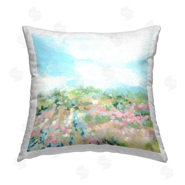 Stupell Industries June Erica Vess | Speckled Flower Field Printed Throw Pillow