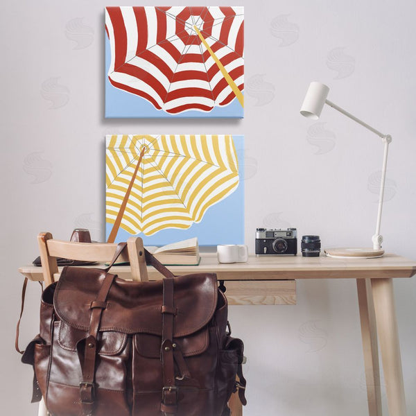 Stupell Industries June Erica Vess | Striped Beach Umbrella Wall Art