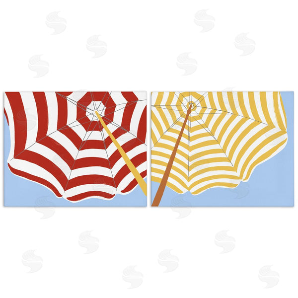 stupell industries June Erica Vess | Striped Beach Umbrella Wall Art