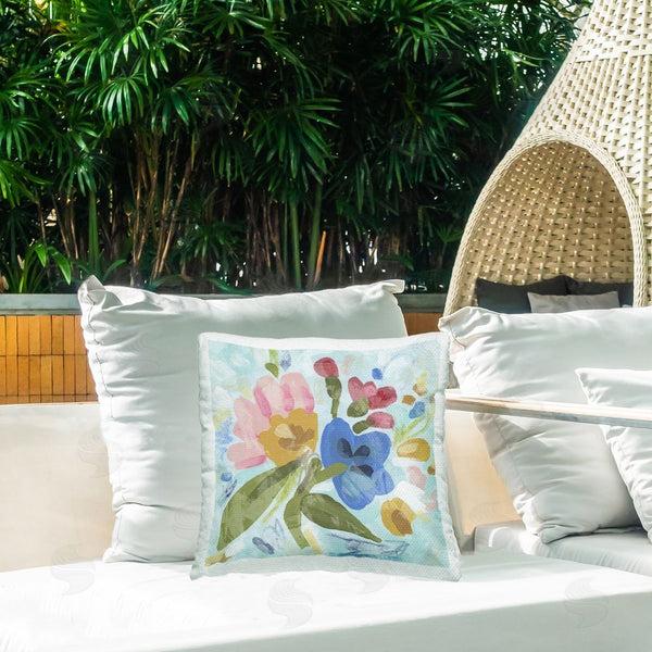Stupell Industries June Erica Vess | Stylish Pop Flowers Printed Throw Pillow