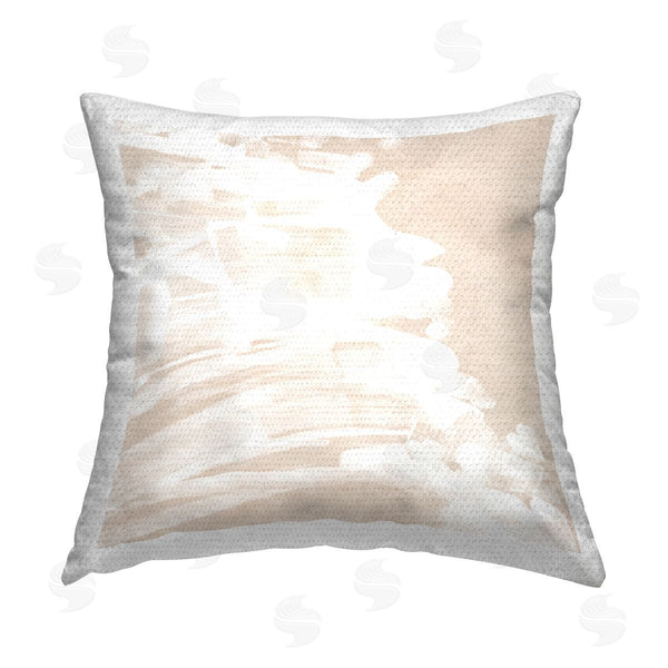 Stupell Industries June Erica Vess | Subtle Beige Fluidity Printed Throw Pillow
