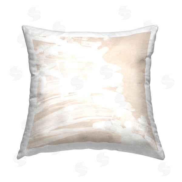 stupell industries June Erica Vess | Subtle Beige Fluidity Printed Throw Pillow