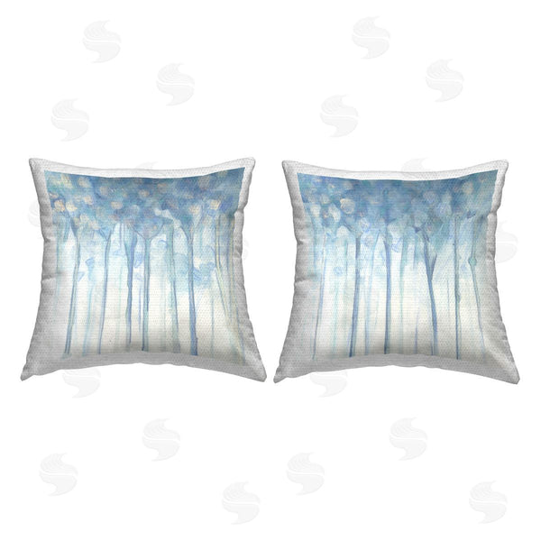 Stupell Industries June Erica Vess | Subtle Streaked Trees Printed Throw Pillow Set