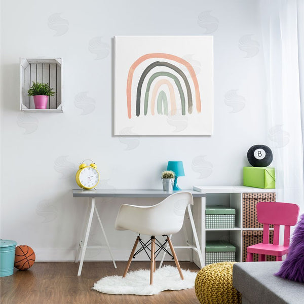 Stupell Industries June Erica Vess | Sweet Rainbow Arches Soft Green Pink Pastels Wall Art