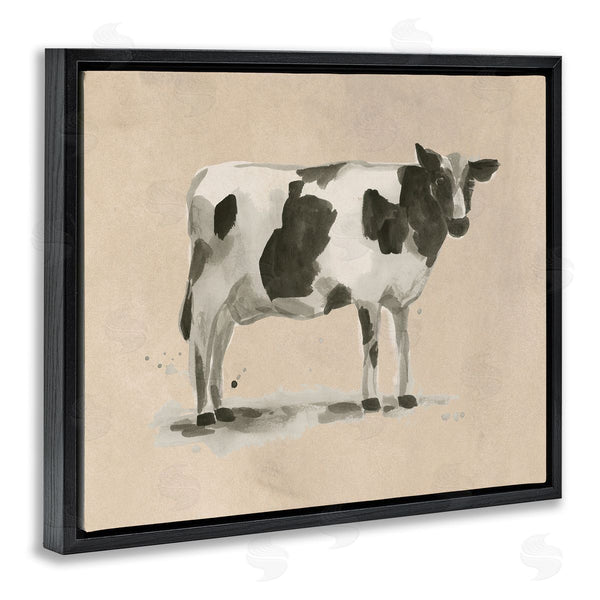 Stupell Industries June Erica Vess | Traditional Cow On Beige