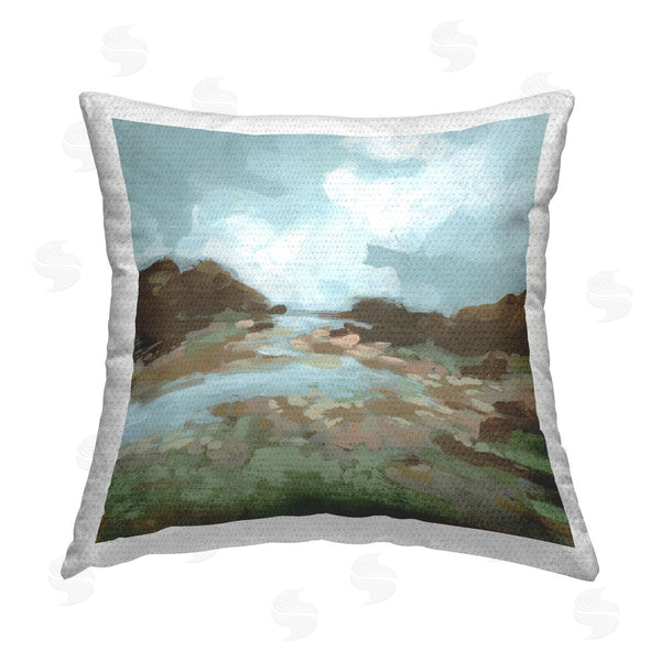 Stupell Industries June Erica Vess | Traditional River Bend Printed Throw Pillow