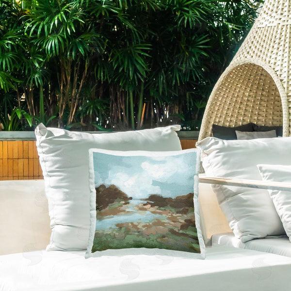 Stupell Industries June Erica Vess | Traditional River Bend Printed Throw Pillow