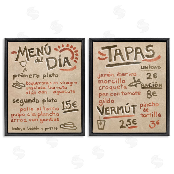 Stupell Industries June Erica Vess | Travel Tapas Menu