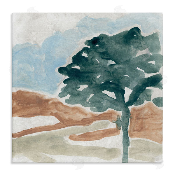 stupell industries June Erica Vess | Tree by Mountains Landscape Soft Shape Abstract