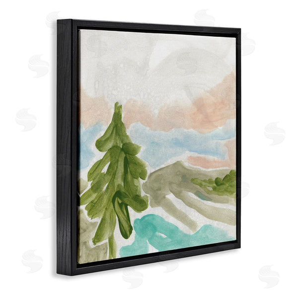 Stupell Industries June Erica Vess | Tree Forest Landscape Abstract Lake Mountain Range Wall Art