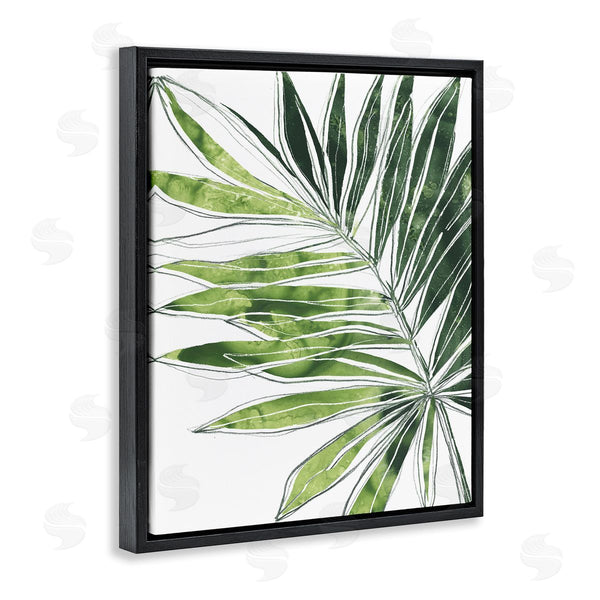 Stupell Industries June Erica Vess | Tropical Green Plant Expressive Palm Linework