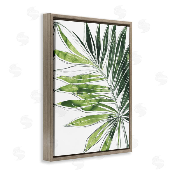 Stupell Industries June Erica Vess | Tropical Green Plant Expressive Palm Linework