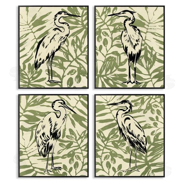 Stupell Industries June Erica Vess | Tropical Herons With Leaves Wall Art