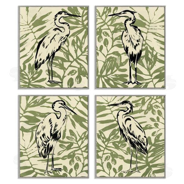 Stupell Industries June Erica Vess | Tropical Herons With Leaves Wall Art