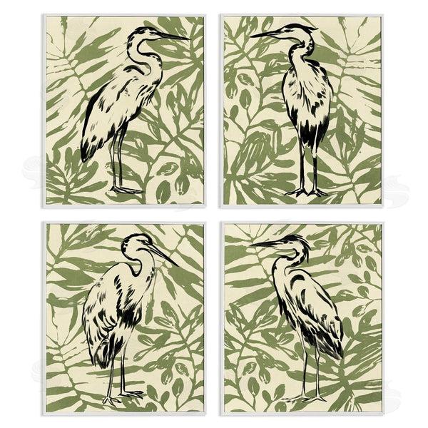 Stupell Industries June Erica Vess | Tropical Herons With Leaves Wall Art