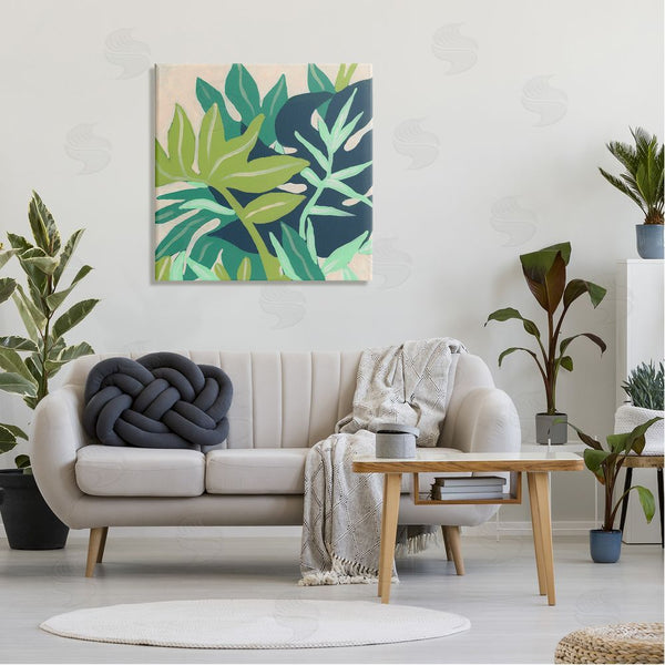 Stupell Industries June Erica Vess | Tropical Layered Plant Leaves Wall Art
