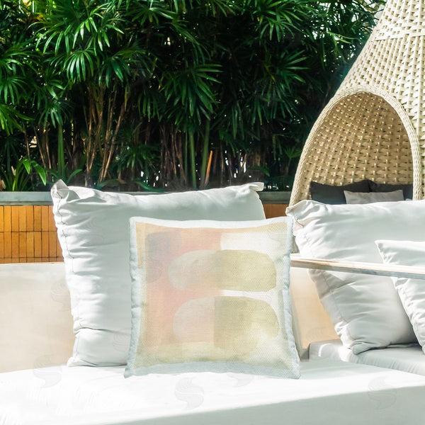 Stupell Industries June Erica Vess | Two Oval Shapes Printed Throw Pillow