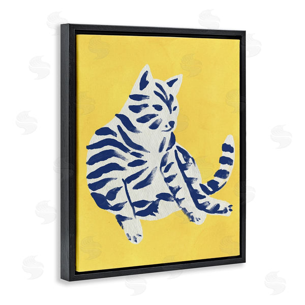 Stupell Industries June Erica Vess | Unique Bright Cat On Yellow
