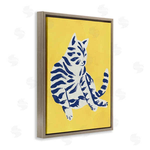 Stupell Industries June Erica Vess | Unique Bright Cat On Yellow