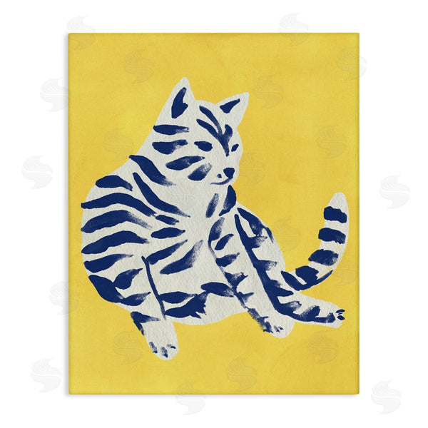stupell industries June Erica Vess | Unique Bright Cat on Yellow
