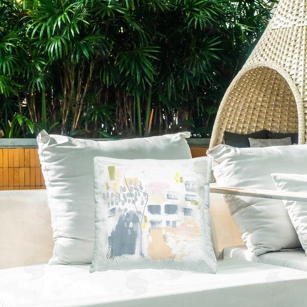 Stupell Industries June Erica Vess | Varied Pastel Patterns Printed Throw Pillow