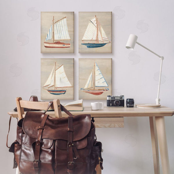 Stupell Industries June Erica Vess | Various Rustic Boats Wall Art