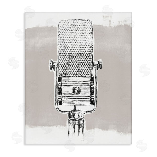stupell industries June Erica Vess | Vintage Microphone Music Drawing Wall Art