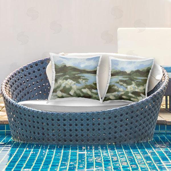 Stupell Industries June Erica Vess | Vivid Impressionist Landscape Printed Throw Pillow Set