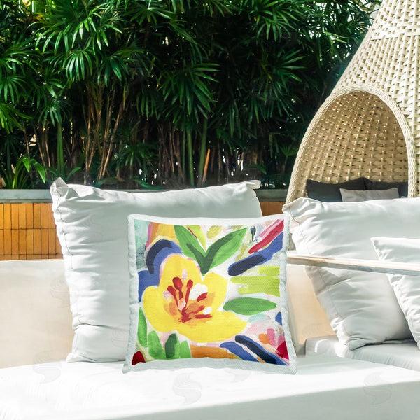 Stupell Industries June Erica Vess | Vivid Lively Florals Printed Throw Pillow