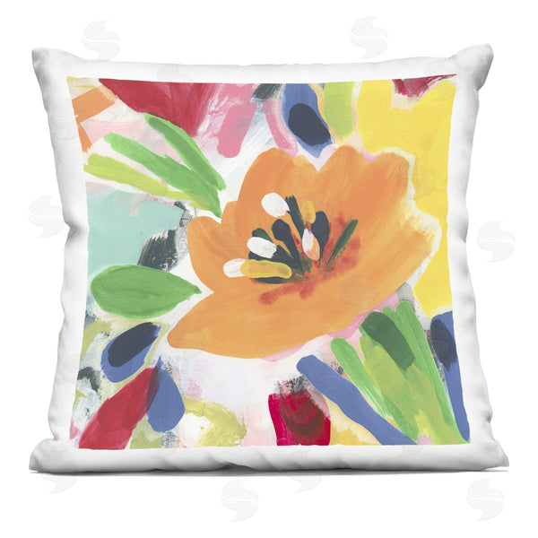 stupell industries June Erica Vess | Vivid Orange Flower Impressions Printed Throw Pillow