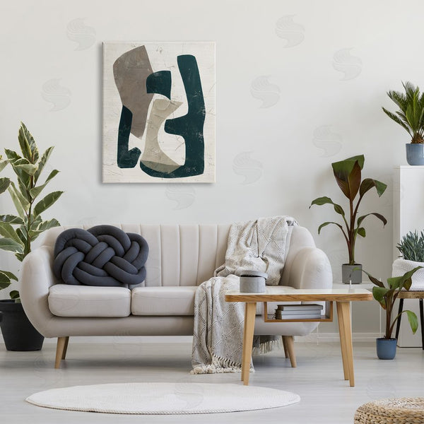 Stupell Industries June Erica Vess | Weathered Abstract Shapes Modern Geometric Neutral Tones Wall Art