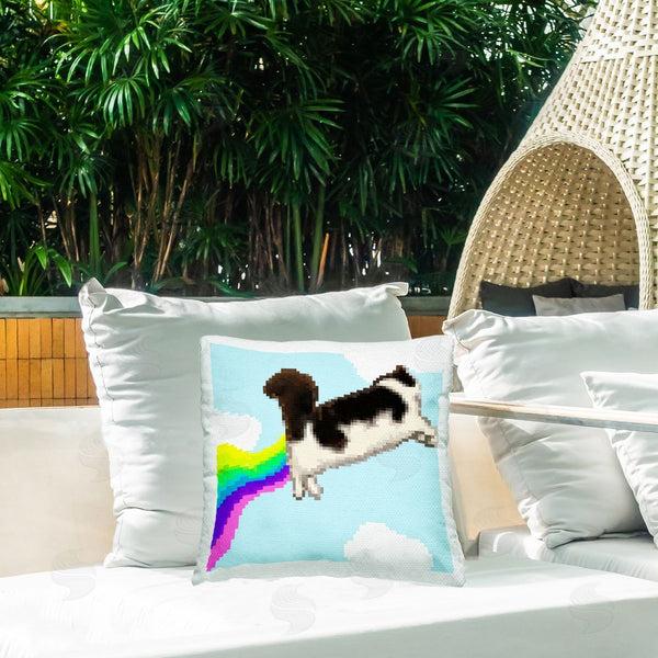 Stupell Industries June Erica Vess | Whimsical Cat Flying Printed Throw Pillow