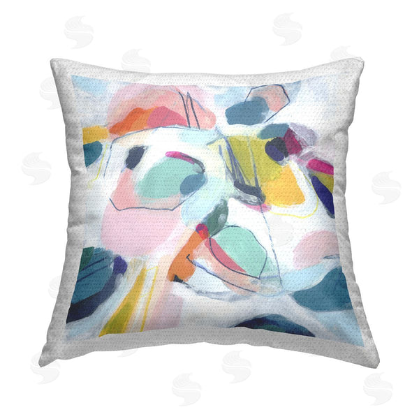 Stupell Industries June Erica Vess | Whimsical Shapes Abstraction Printed Throw Pillow