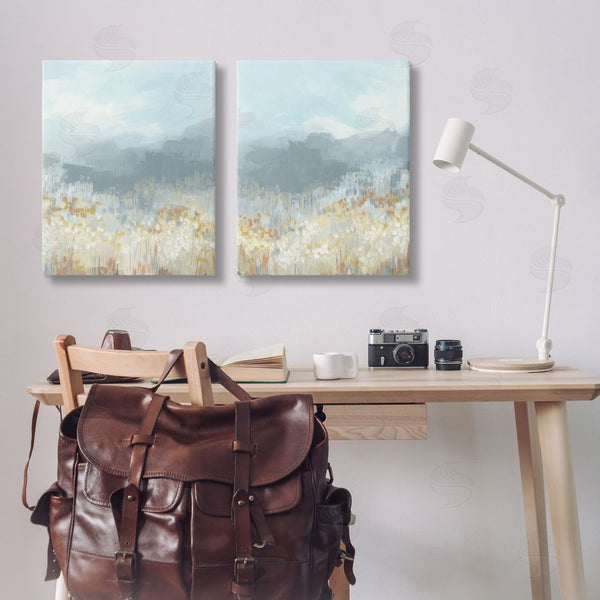 Stupell Industries June Erica Vess | White Flower Field Mountains Wall Art