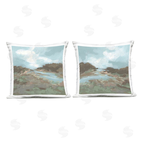 Stupell Industries June Erica Vess | Winding River Landscape Scene Printed Throw Pillow Set